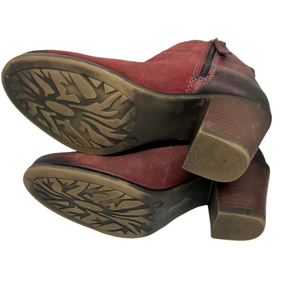 Roan Ankle Booties Womens Lina F858020 Red Burgundy Round Toe Western Size 9.5 - Picture 5 of 12